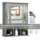 image 7 of COSTWAY Bathroom Wall Storage Cabinet Medicine Organizer Grey Grey
