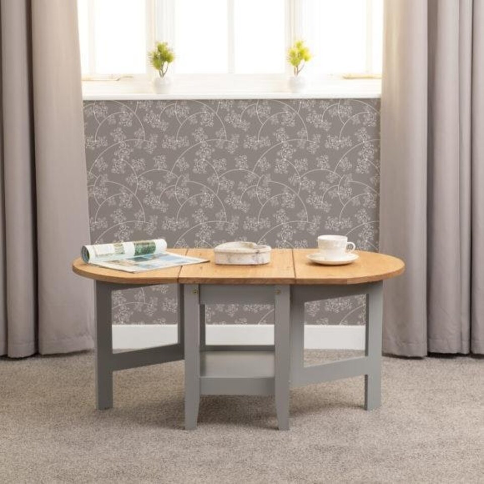 image 1 of Santos Drop Leaf Extending Coffee Table Grey