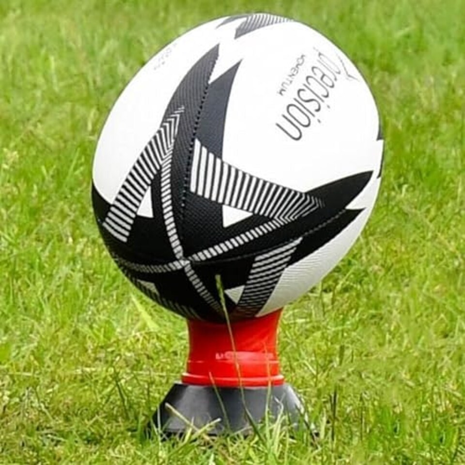 image 1 of Precision Momentum Rugby Training Ball - 5 - White/Black/Grey - Precision - PRR002005 White