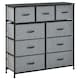 image 1 of HOMCOM 9 Drawers Storage Chest Dresser Organizer Unit w/ Foldable Bin