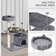 image 3 of PawHut 81cm Cat Tree Climbing Tower for Indoor with Scratching Post Grey