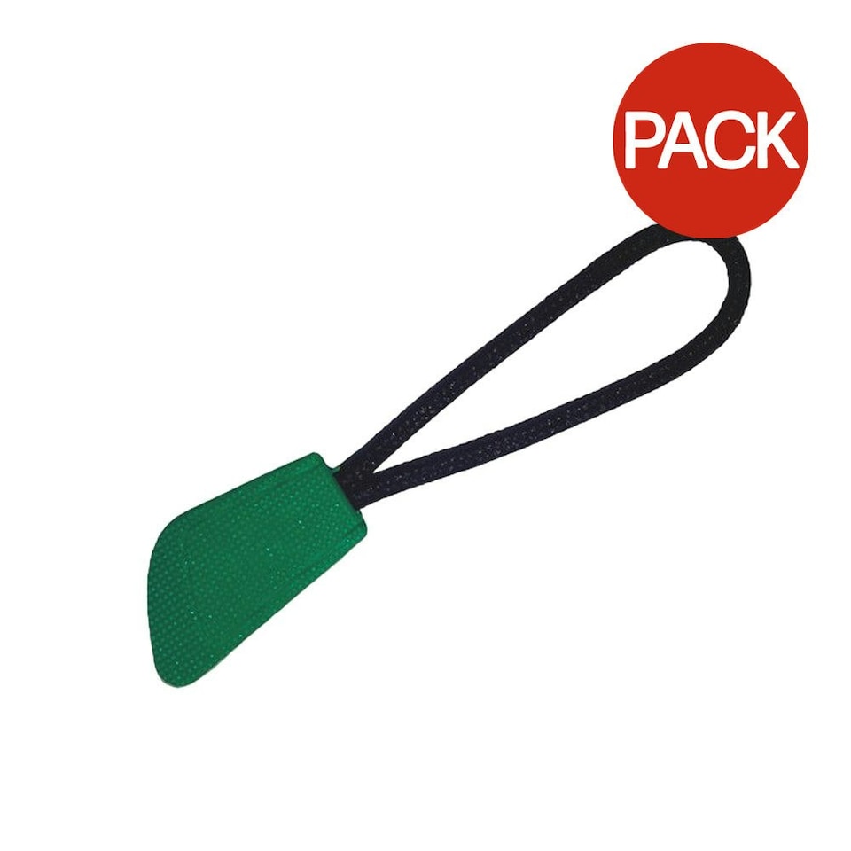 Result Zip Pulls (Pack of 10) - Kelly Green - One Size
