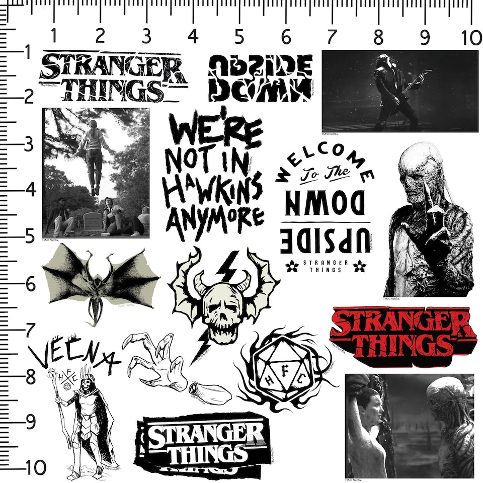 image 1 of Stranger Things Upside Down Stickers (Pack of 50) - Multicoloured - One Size
