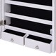 image 9 of HOMCOM Jewelry Cabinet with Mirror and LED Lights, Lockable Makeup Cosmetics Jewellery Organiser, Mirror with Storage for Bedroom Dressing Room, White