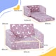 image 5 of AIYAPLAY Kids Sofa Bed, Folding Toddler Armchair, Glow in The Dark Star Moon | Pink | One Size