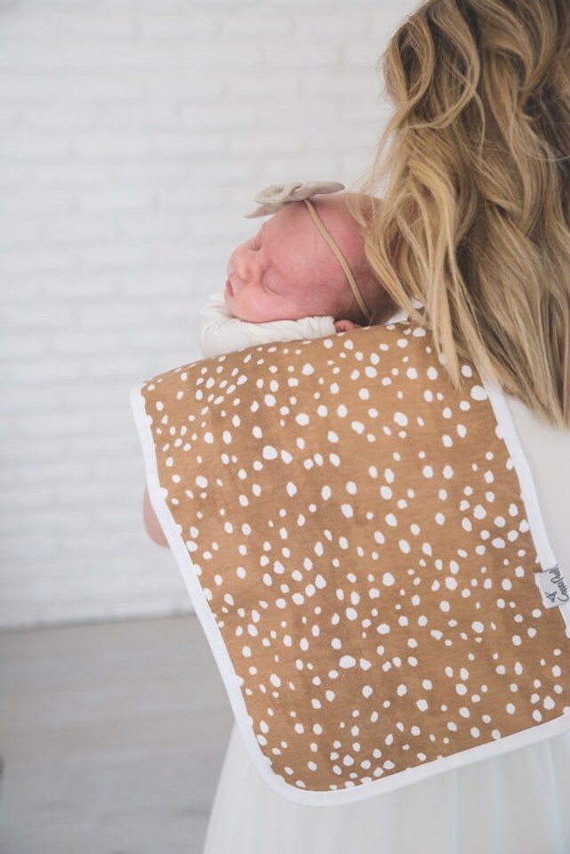 image 1 of Copper Pearl Premium Burp Cloths Fawn 3Pk