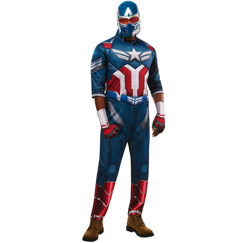 image 1 of Captain America: Brave New World Unisex Adult Deluxe Costume - Red/White/Blue - S S