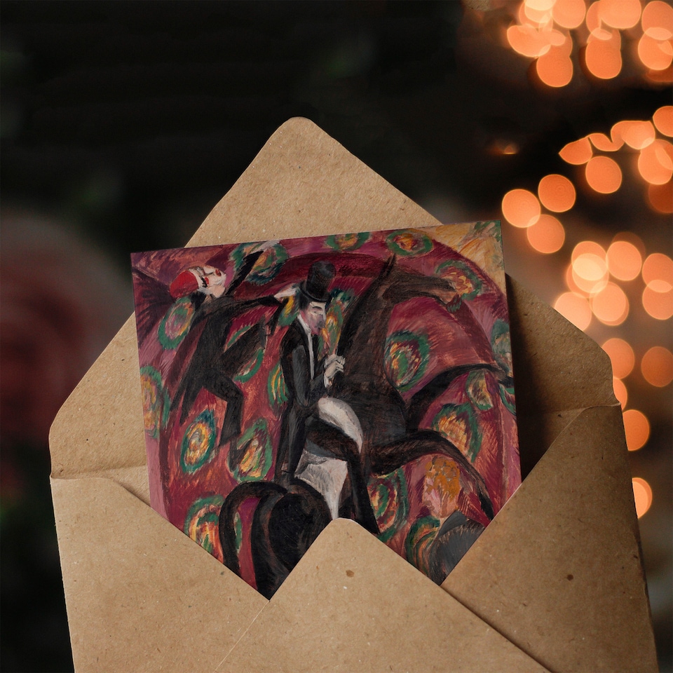 image 1 of Ernst Ludwig Kirchner Art Card Circus Rider Castanets Dancers