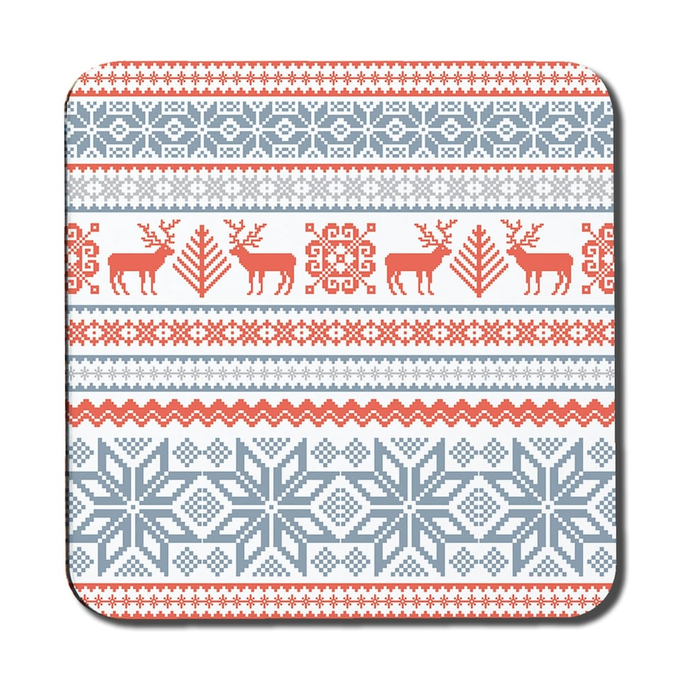 Christmas background with deer (coaster)