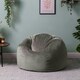 image 3 of icon Aurora Classic Velvet Bean Bag Chair Charcoal Grey Bean Bags Grey | Grey