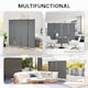 image 4 of Outsunny 4 Panel Folding Room Divider,Portable Privacy Panel for Garden | Grey | Dark Grey | 221L x 50W x 172Hcm | 1