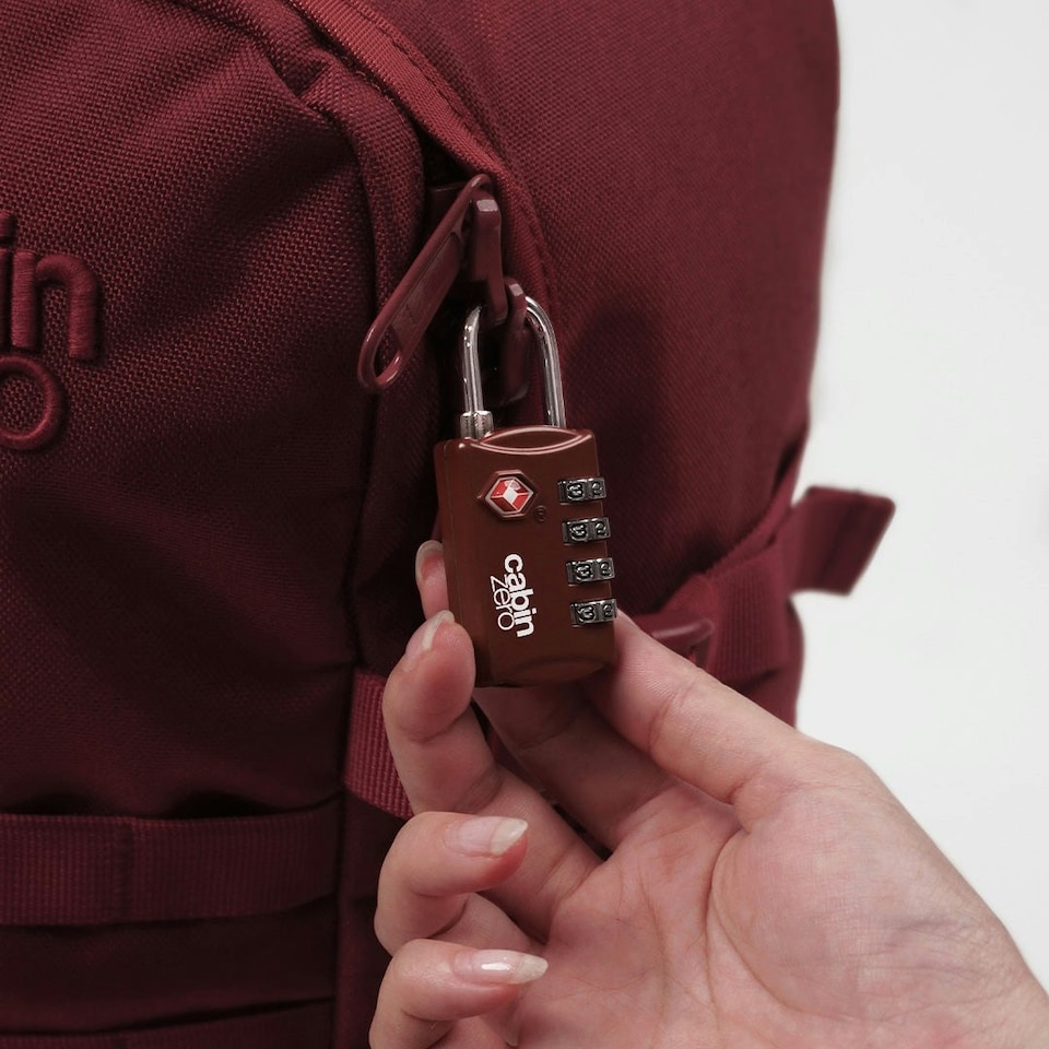 image 1 of Travel TSA Lock - Sangria Red