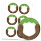 image 1 of Pixels Design Round Stickers 88mm - Sheet of 6
