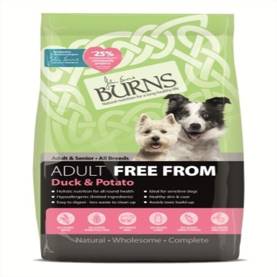 Burns Free From Adult Duck and Potato Dry Dog Food - 6kg