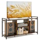 image 1 of COSTWAY TV Stand for 55 Inches Entertainment Center Brown Brown