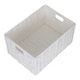 image 2 of Medium White Paper Rope Rectangular Storage Basket | White | White | M