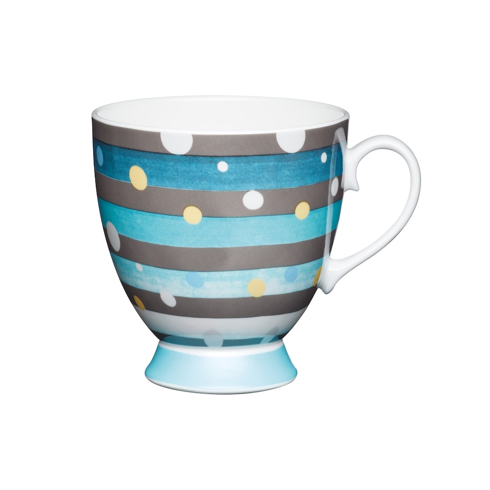 image 1 of KitchenCraft China Spot Stripe Mug | Blue | 1