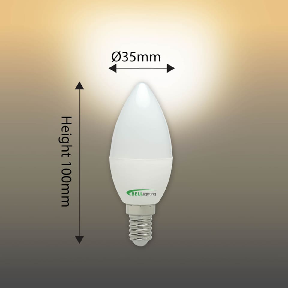 image 1 of BELL Lighting E14 LED Candle 4.7W Energy Saving Light Bulb Warm White 2700K