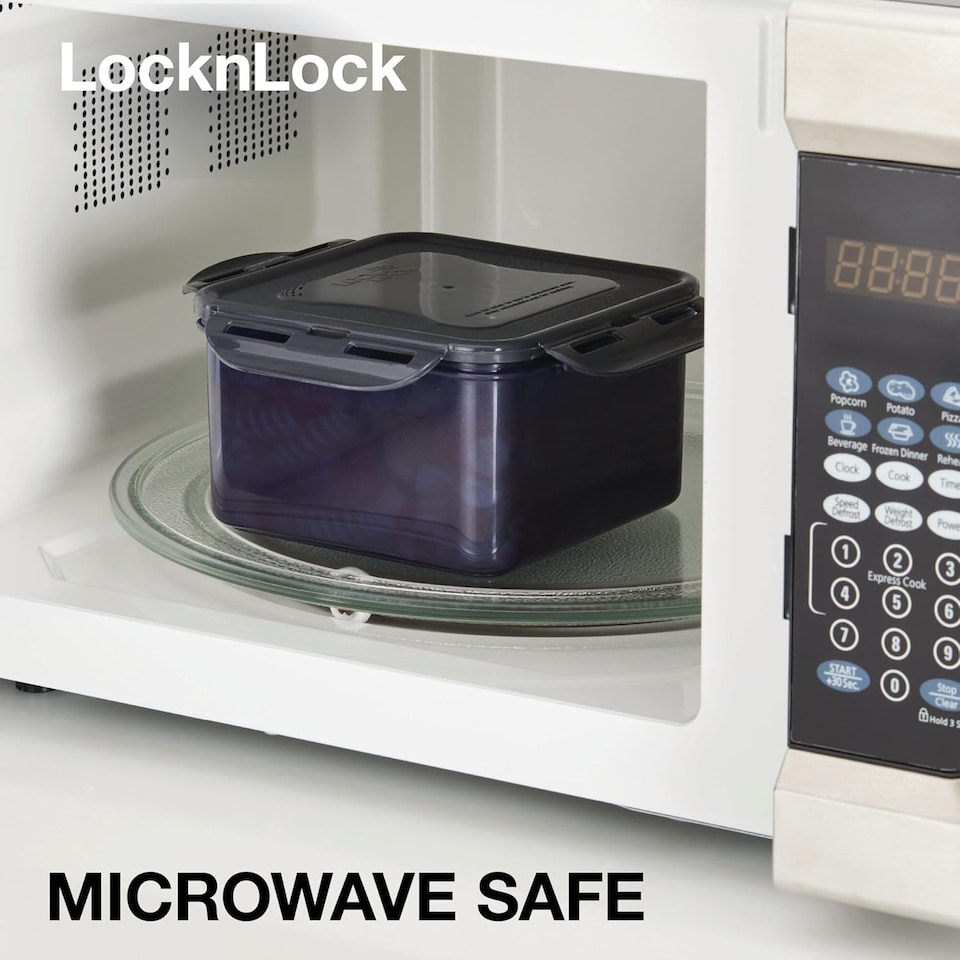image 1 of LocknLock Square Food Storage Container Airtight Lid BPA Free Leak Proof Dishwasher Safe Kitchen Plastic Box 870ml