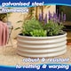 image 2 of Harbour Housewares Round Raised Garden Beds - 90cm x 90cm x 45cm - Ivory - Pack of 2 | Cream | Ivory