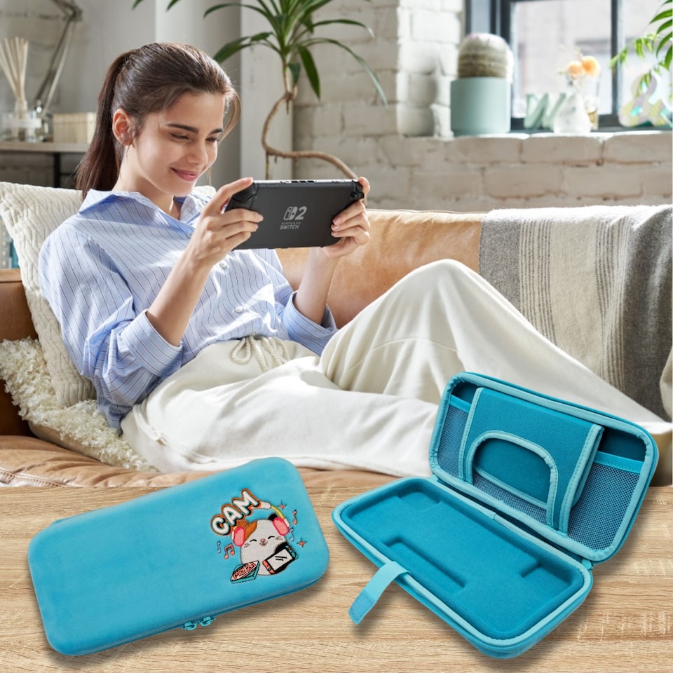 image 1 of Squishmallows Cam The Cat Nintendo Switch 2 Tech Case