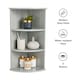 image 3 of VonHaus Shrewsbury Grey Bathroom 3 Tier Corner Shelf
