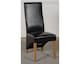 image 7 of Dakota 152 x 87cm Medium Oak Dining Table and 4 Lola Leather Chairs | Black | Black