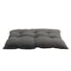 image 1 of Living and Home Rectangular Tufted Bench Cushion Seat Pad, Dark Grey-120 x 80cm | Grey | Dark Grey
