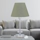 image 3 of Set of 2 Chrome Jewelled Table Lamps with Sage Green Shades Chrome | Green