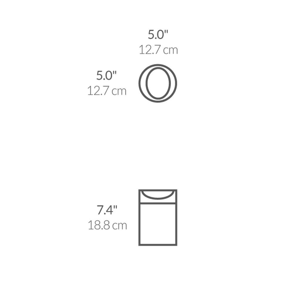 image 1 of Simplehuman 1.5L Mini Bin, White Steel