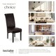 image 7 of Dining Chair - ergonomic seat shape, high backrest, padded, faux leather - Set of 4 Brown