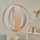 image 3 of ValueLights Pink Modern Fabric Globe Ceiling Pendant Light Shade