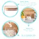 image 2 of Argon Tableware Square Glass Storage Jar with Wooden Lid - 680ml