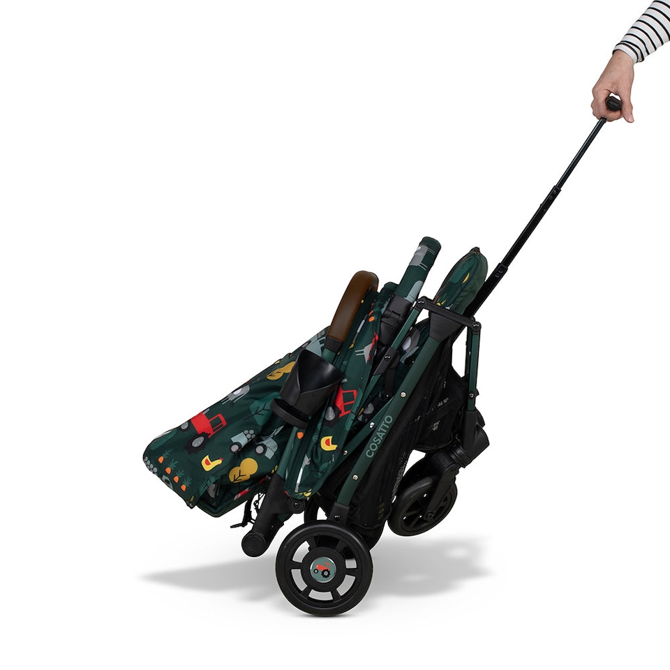 image 1 of Cosatto Woosh 4 Stroller Lightweight Compact Pushchair from Birth, UPF100+ Hood, Raincover | Green | Old Macdonald