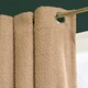 image 3 of OHS Boucle Soft Textured Panel Pair Blackout Eyelet Curtains, 46x54" Brown | Natural
