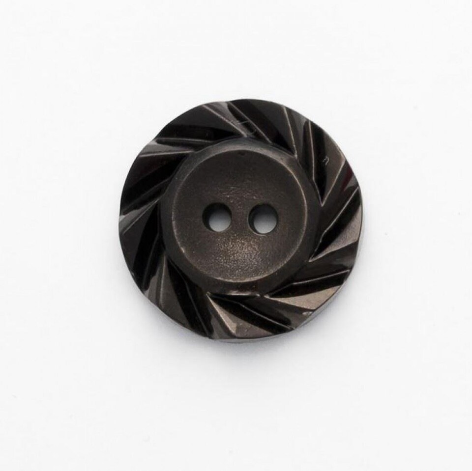 Minerva Black Round Plastic Buttons for Dressmaking - 15mm - per value pack of 100