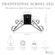 image 5 of Holly International Traditional Metal Scroll Leg Christmas Tree Stand for Real Trees to 3m - Red
