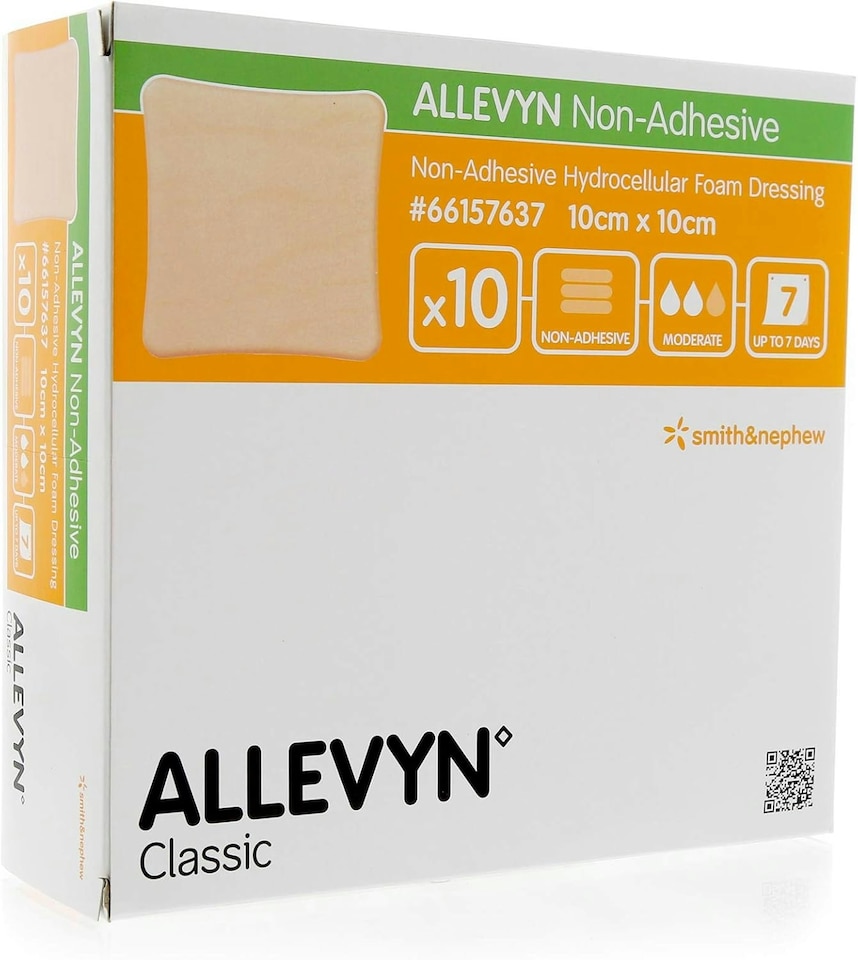 image 1 of Allevyn Non-Adhesive 10cm x 10cm Dressings Pack of 10