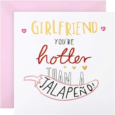Contemporary Text Based Design Girlfriend Birthday Card