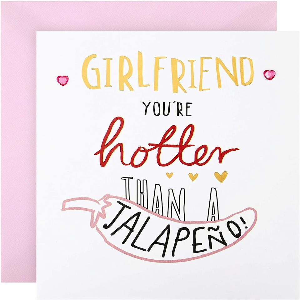 image 1 of Contemporary Text Based Design Girlfriend Birthday Card