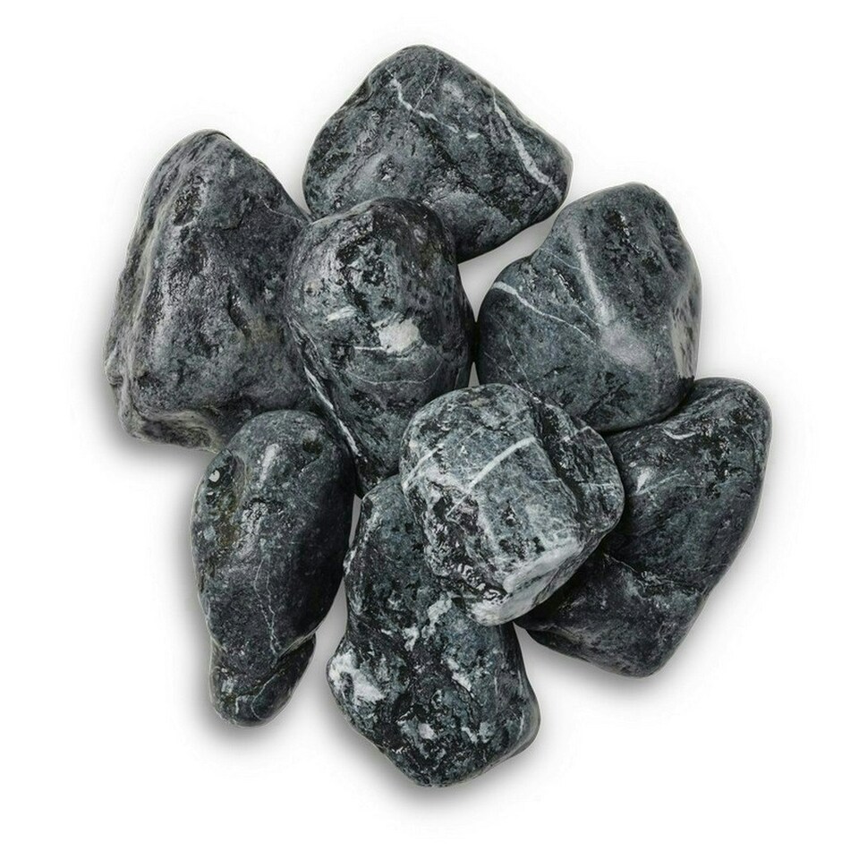 image 1 of 60-100mm Black round and oval Pebbles - Premium Aggregate Bulk Bag - 850 kilos