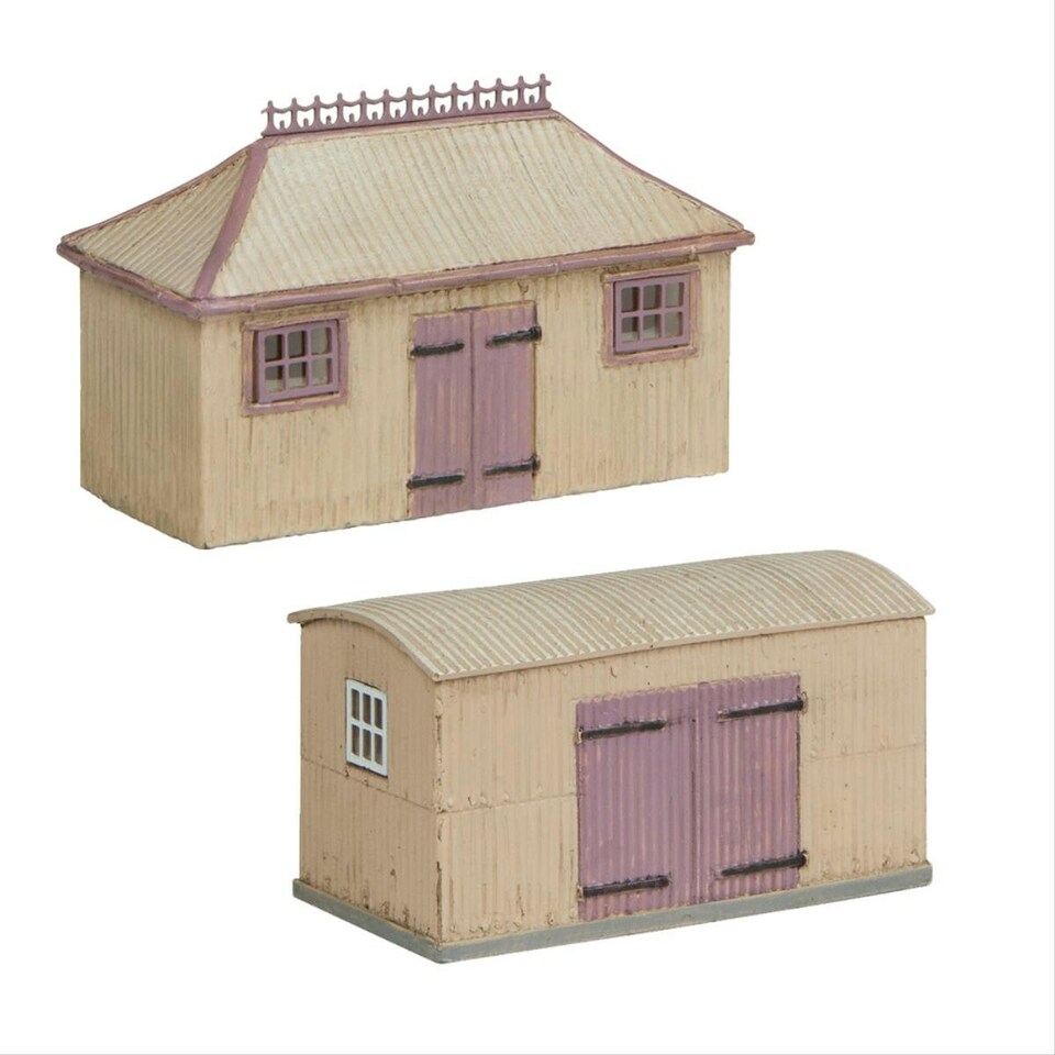 image 1 of Graham Farish Scenecraft Pagoda Shed & Store Salmon/Cream (Pre-Built)