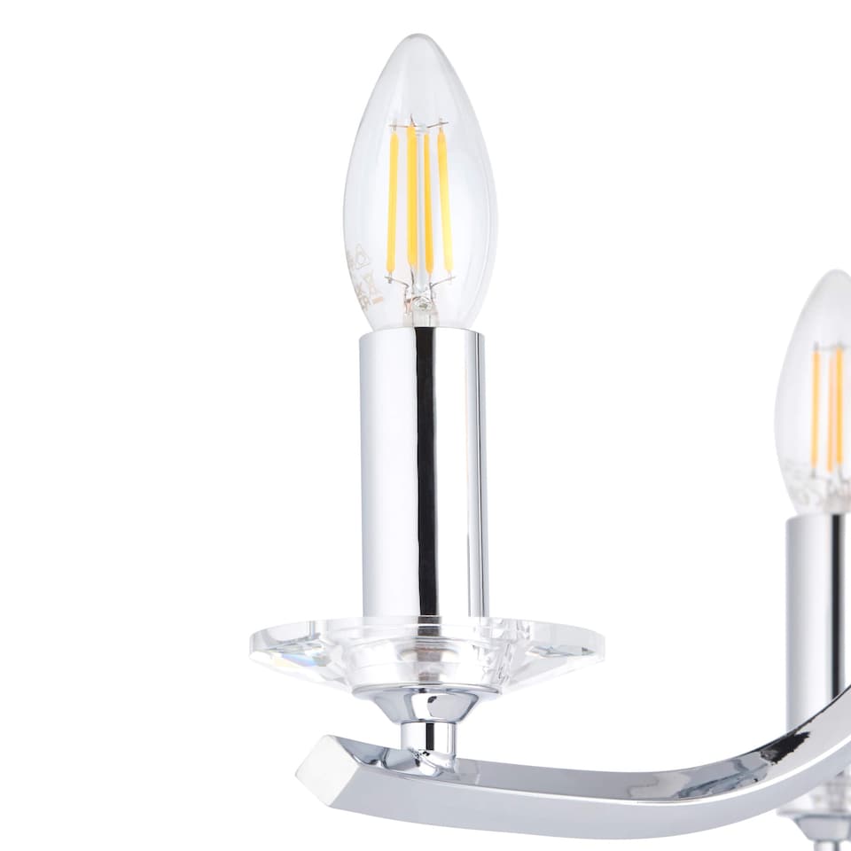 image 1 of Morden Polished Chrome Semi-Flush Ceiling Light