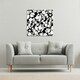 image 2 of Grey, White & Black Flowers (Canvas Print) 61 x 61 x 4cm