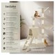 image 2 of Cat Tree Dominik - 144 cm, sisal cat scratching post, mice & anti-tip protection - Beige