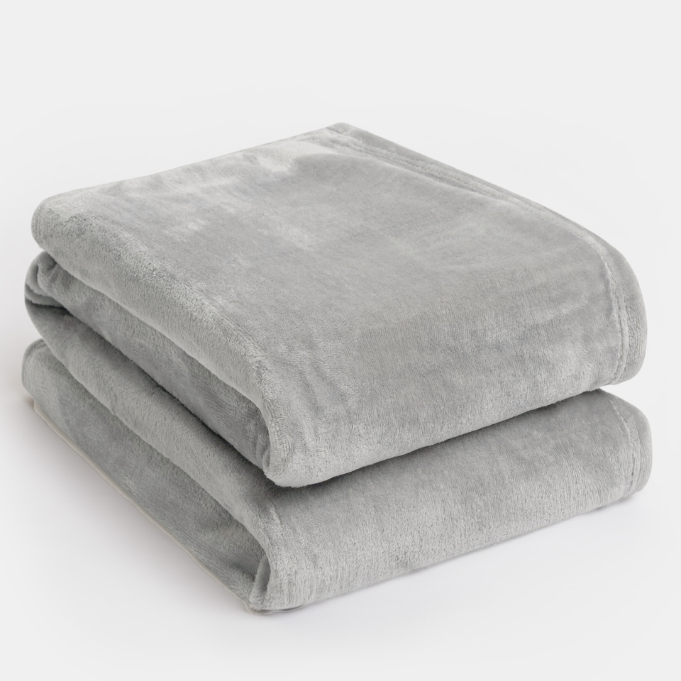 image 1 of OHS Ultra Soft Flannel Fleece Throw Blanket | Grey | Slate - 150CMx200CM