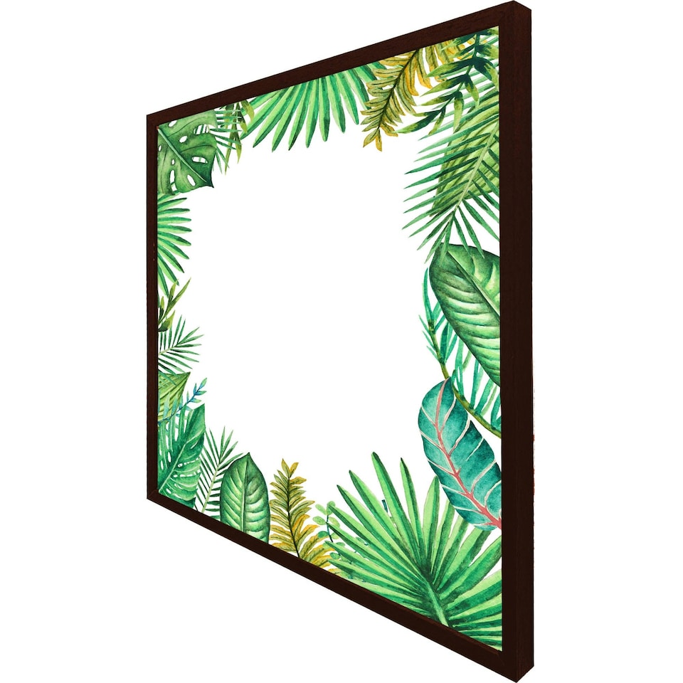 image 1 of Tropical leaves (Picture Frame) White | S