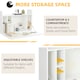image 4 of HOMCOM Wall Mounted Table w/ Space Saving Storage Compartments for Home Office
