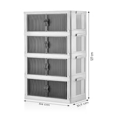 Collapsible Closet Organizers with Foldable Plastic Storage Boxes