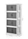image 1 of Collapsible Closet Organizers with Foldable Plastic Storage Boxes